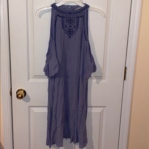 Large Blue Off the shoulder dress